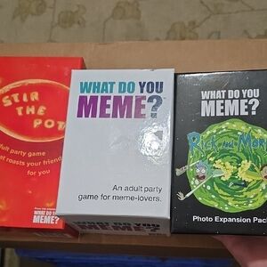 What Do You Meme? Ricky And Morty Expansion Pack Stir The Pot. 3 Games For Adult